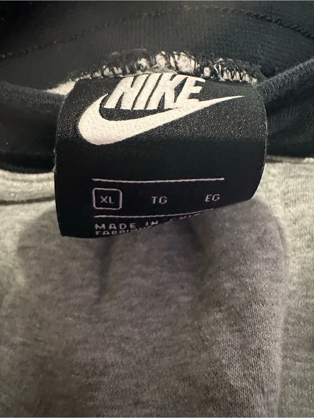 Nike Kids Light Grey & Black 'Air' Jogger Sweatpants